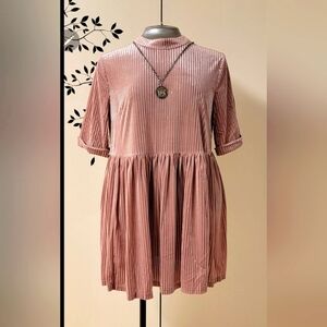 Plus size velvety dress